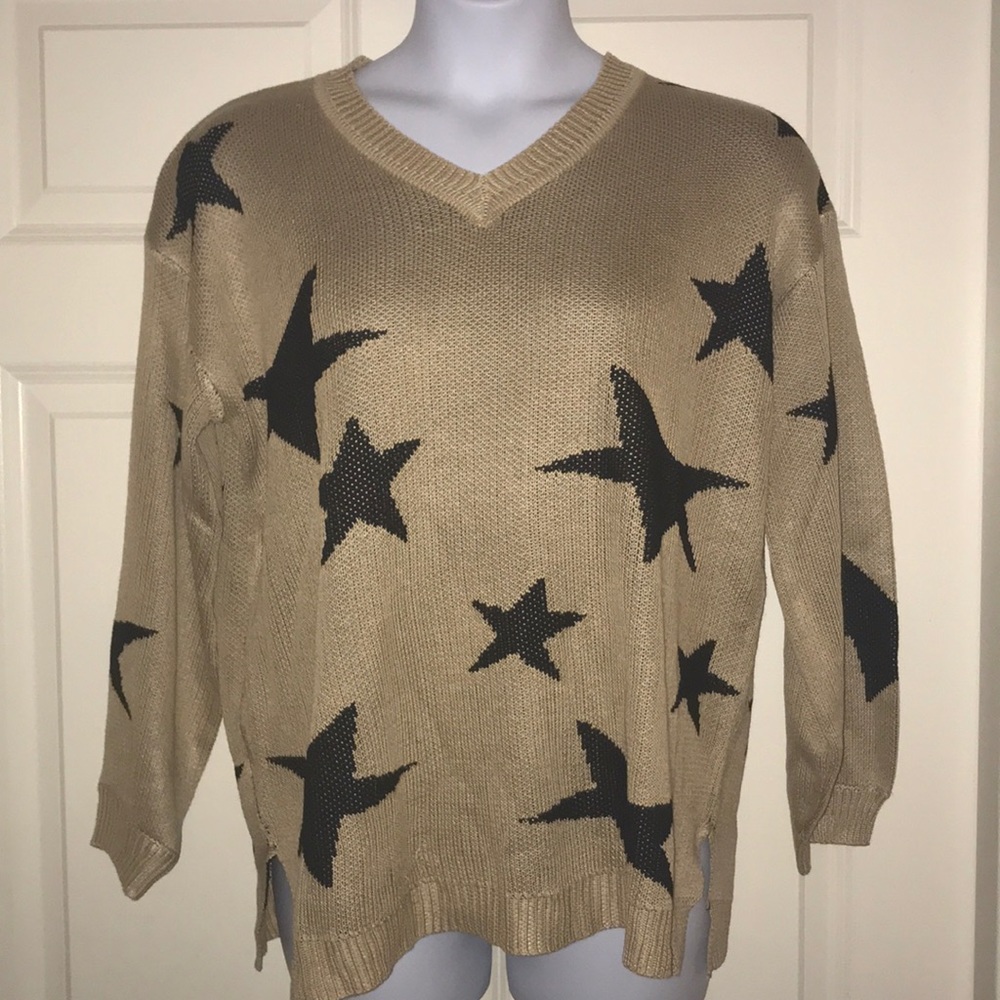 NWT V Neck Star Sweater!